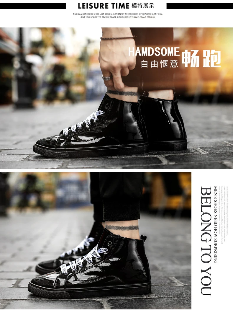 DESERT RAM Brand Boots Men Glittering Leather Shoes Street Style Canvas Bot Fashion Sneakers Waterproof Male Casual Ankle Boot (12)