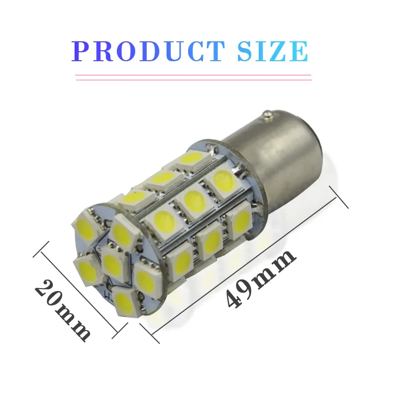 AICARKAS 2 шт. 1157 BA15D Автомобильная стробоскопическая вспышка 27 SMD 5050 светодиодный ные
