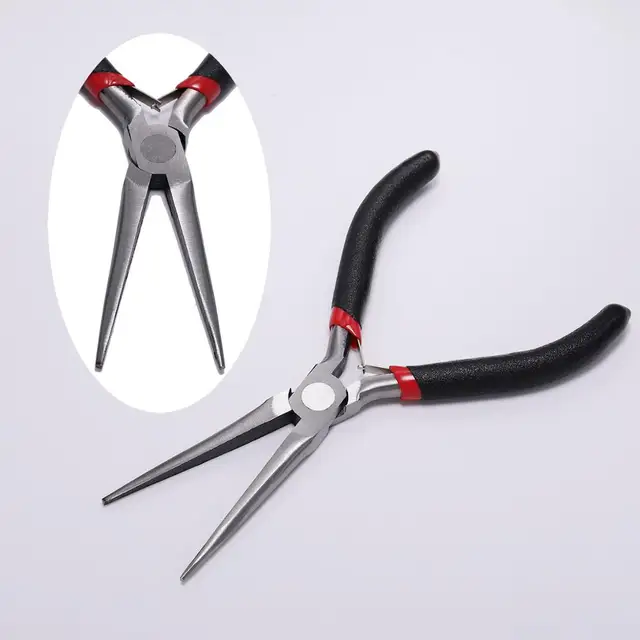 Ferronickel Carbon-Hardened Steel Round Nose End Cutting Jewelry Pliers Tools DIY Equipment Pliers Fit Handcraft Beadwork Repair Needle Nose Pliers