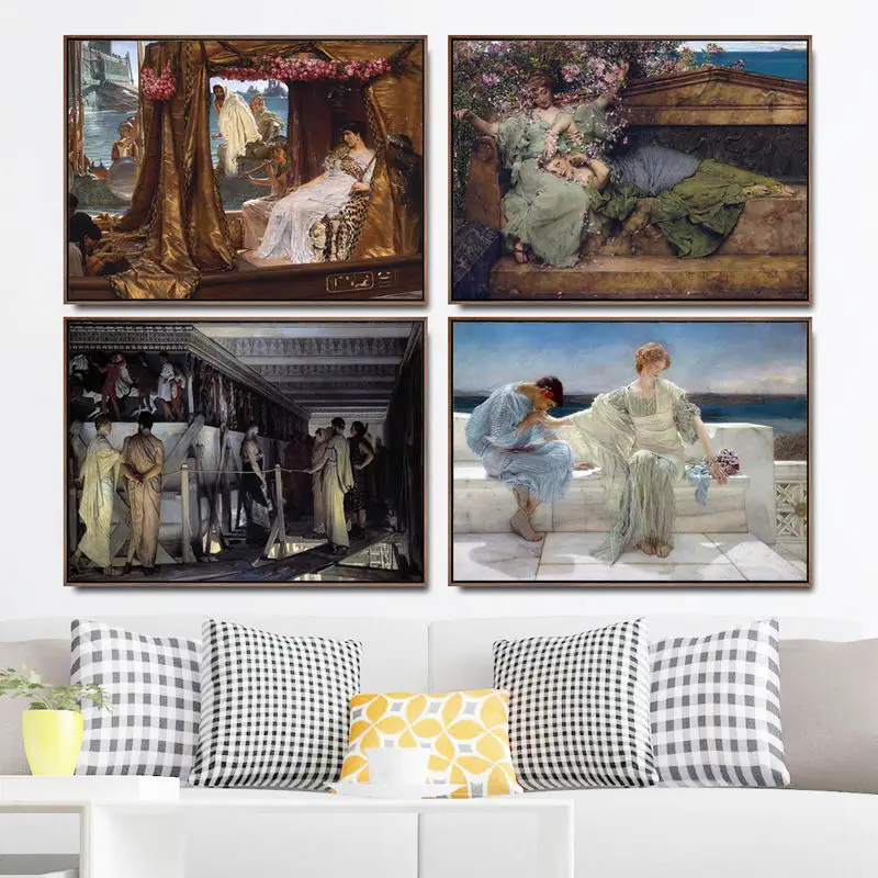 Украшение дома художественные настенные картины Fro гостиная холст с печатью постера картины британская Алма-тадема, Лоуренс дальняя перспектива