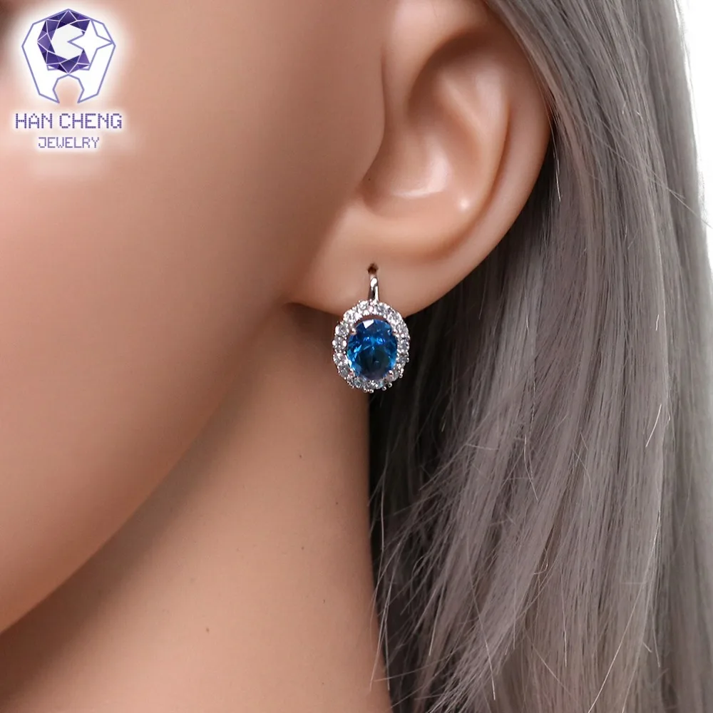 HanCheng новые модные Очаровательные Полые Круглые посеребренные серьги гвоздики с