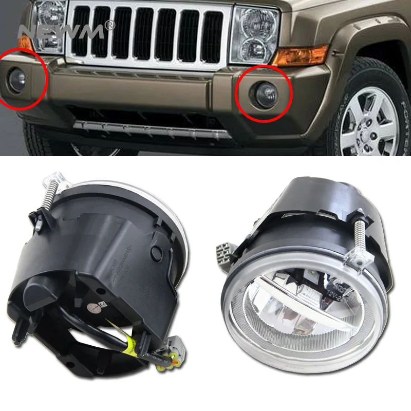 2 шт. светодиодный противотуманный светильник с DRL Для Dodge Dakota/Durango/Chrysler 300 для Chrysler Aspen для Jeep Commander для Jeep Grand Cherokee