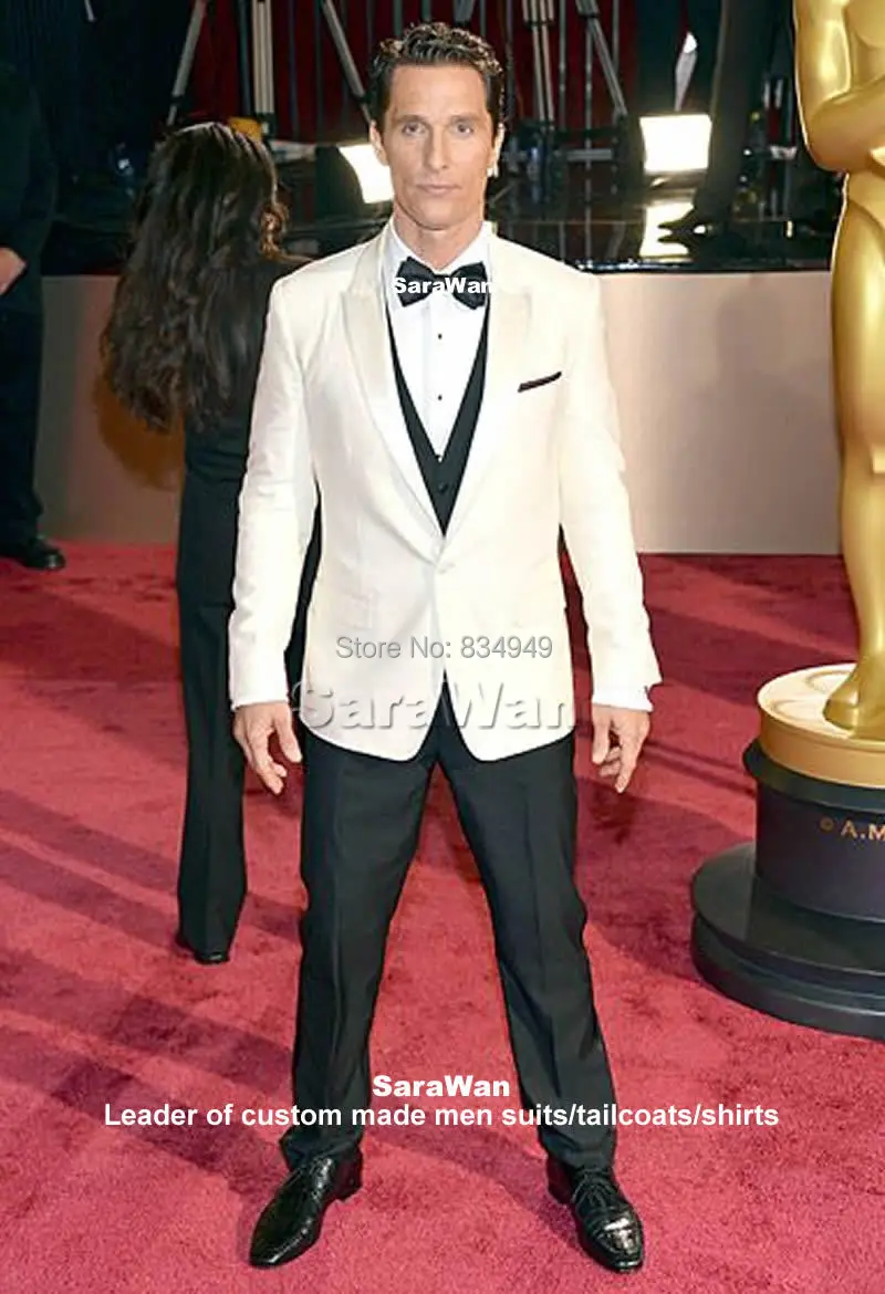 Custom Made Groom Ivory Tuxedo Jacket, Tailor Made Ivory Peak Lapel