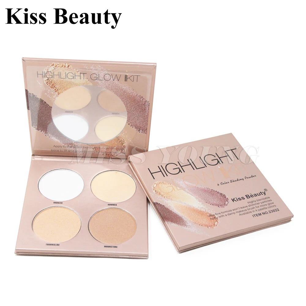 Glow Kit Powder highlighter Kiss beauty brand Bronzer Highlighter Faced