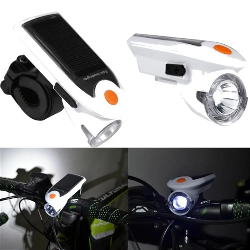 USB Solar charging bicycle light outdoor led light bulb USB Rechargeable Powerful bike lights 360 rotating lamp holder #2A30 (9)