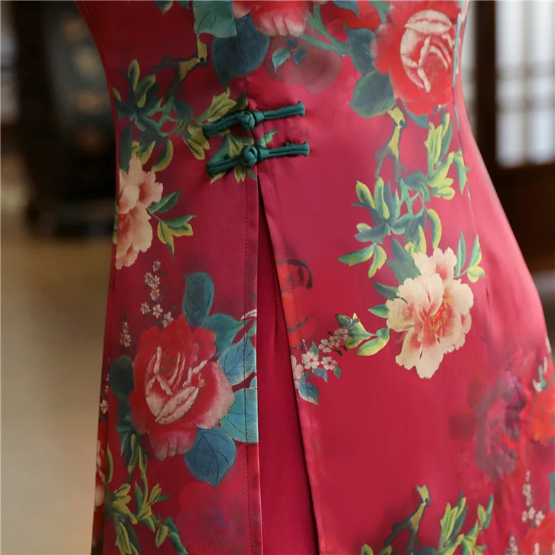 Шанхай история Весна 3/4 рукав Вьетнам Aodai платье Cheongsam для Для женщин традиционные Костюмы осень аозай Qipao платье