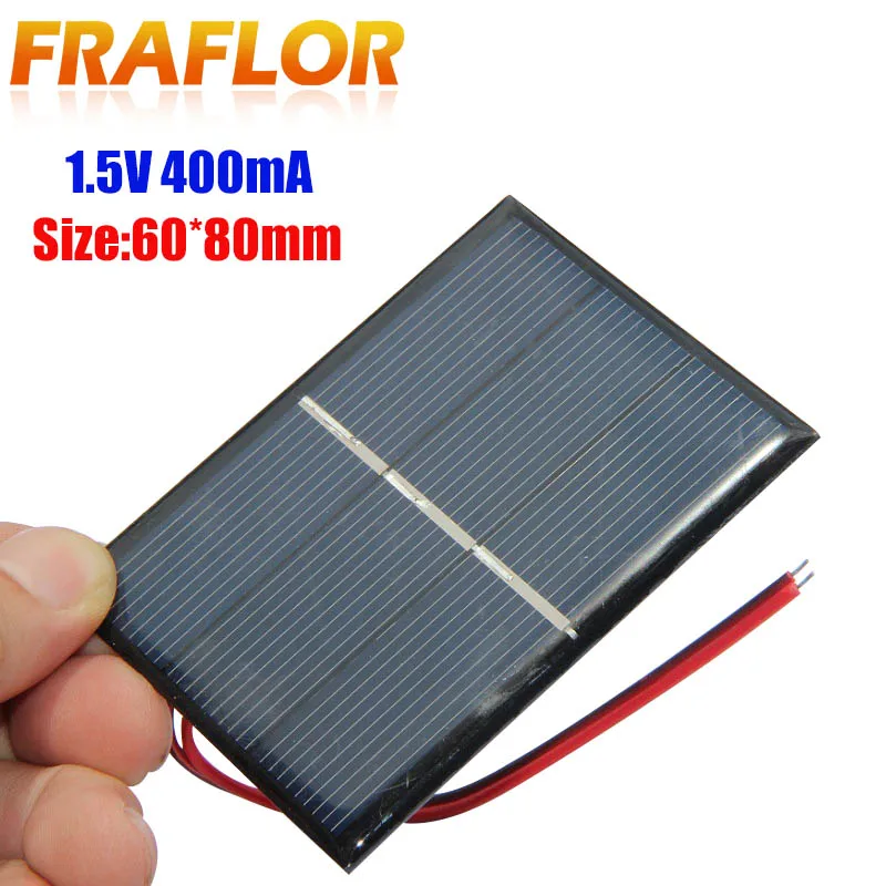 0.65w 1.5v 2pcs/lot Mini Solar Cell Polycrystalline Solar Panel For Diy