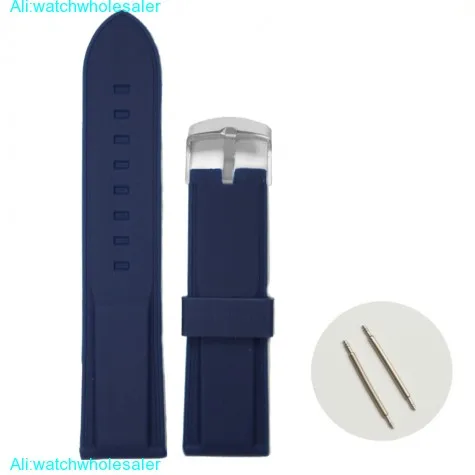 22mm Midnight Blue Silicone Jelly Rubber Unisex Watch Band Straps WB1054L22JB
