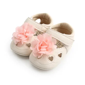 

Hot! High quality pu leather baby sandals baby shoes moccasins infant baby girls hollow flower sandals first walkers shoes.CX55A