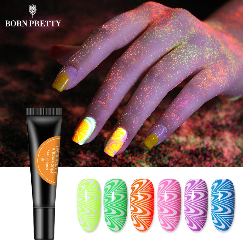 

BORN PRETTY Fluorescent Neon Stamping Gel Polish 8ml Summer Series Soak Off Colorful Varnish for Nail Art Stamping Plate