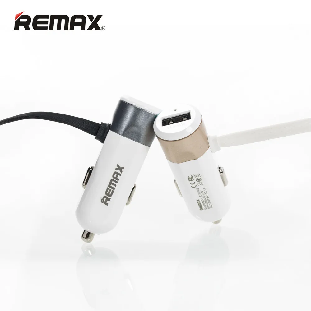 Remax usb автомобильное Зарядное устройство 3.4A Выход с весны Форма 2 в 1 USB кабель для