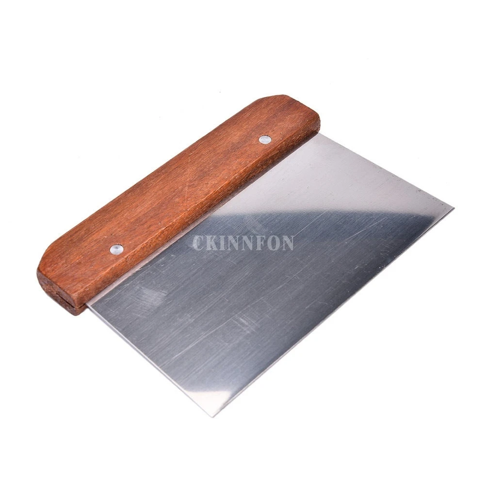 

DHL 500PCS Stainless Steel Pizza Dough Scraper Cutter Kitchen Flour Pastry Cake Tool