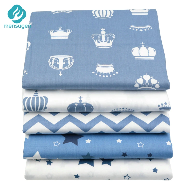 Mensugen 5 шт./лот 40*50 см Заводной головке и звезды Хлопковое одеяло Лоскутная Ткань подушки швейная ткань для рукоделия Материал