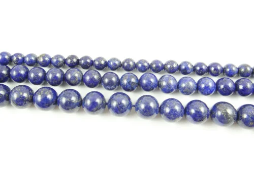 

4.6.8.10MM Wholesale Natural lapis lazuli Circular Jewelry Making loose GEM beads strand 15" L36