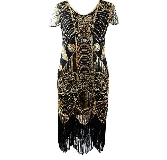1920s Flapper Dress Great Gatsby Sequin Party Vintage Tassel Charleston Bruin Blog