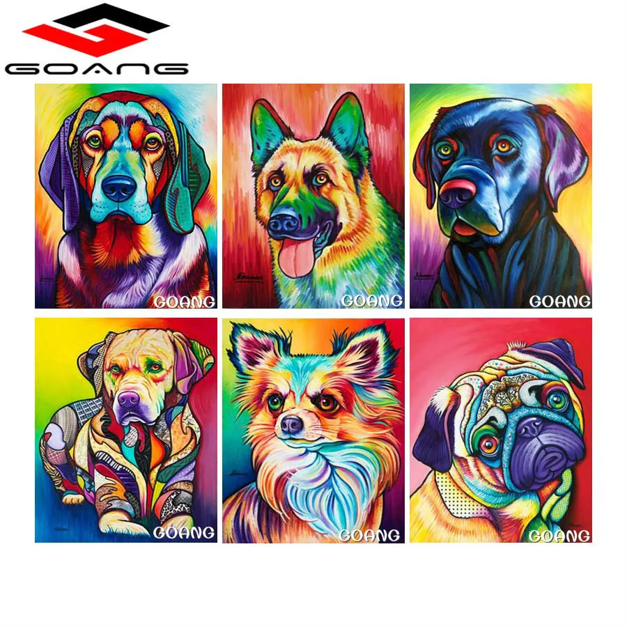 diamond painting cross stitch diamond embroidery colorful dog crystal