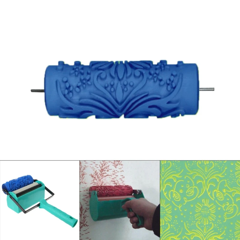 

5" Embossed Paint Roller Sleeve Wall Texture Stencil Brush Pattern Decor 010Y Damom