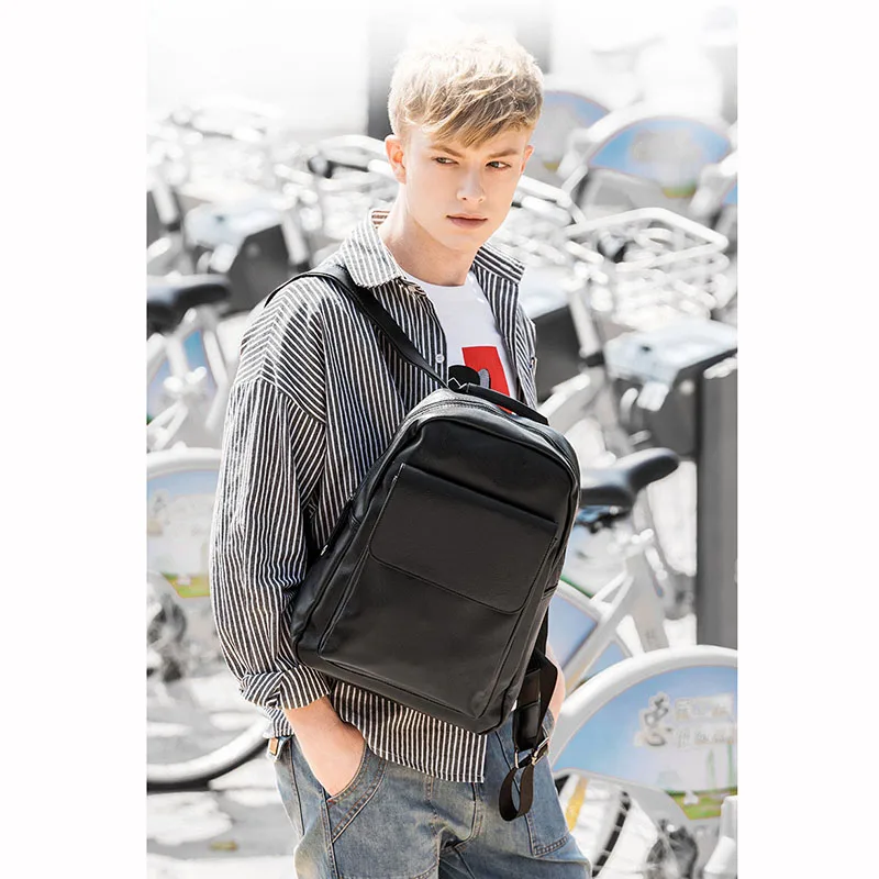 2019 Fashion Men Backpack Leather Male Functional bags Men Waterproof backpack PU big capacity Men Bag School Bags mochila 2019 Fashion Men Backpack Leather Male Functional bags Men Waterproof backpack PU big capacity Men Bag School Bags mochila