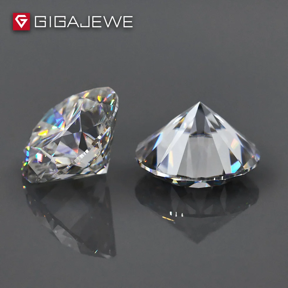 GIGAJEWE D VVS1 0.8ct 6 мм круглый отличная огранка Муассанит россыпью алмазов тест прошел лабораторный драгоценный камень для изготовления ювелирных изделий подарок девушке