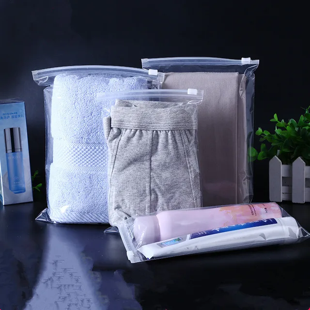 Women Plastic Storage Bag for Travel Make Up Baggage Bag Transparent Shoes Bag for Cloth Bag Zip Lock Storage Organizer Pouch