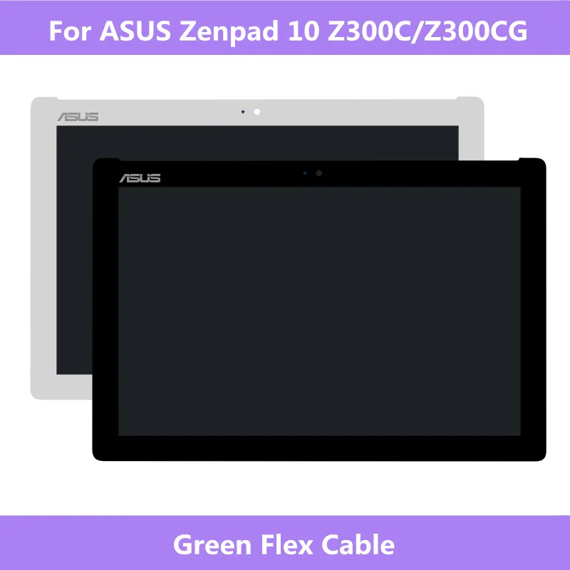 ASUS экран Z300C Z300CG ЖК-дисплей кодирующий преобразователь сенсорного экрана в сборе для ASUS Zenpad 10 Z300C/Z300CG(зеленый кабель