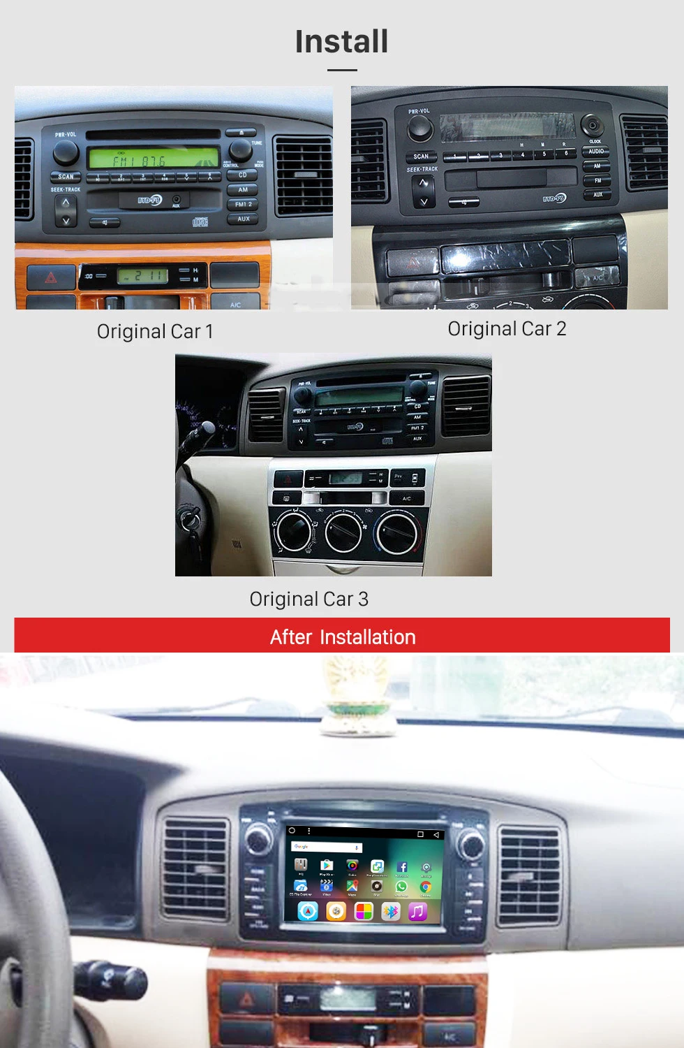 Best Quad Core 2 Din Android 7.1 Car Dvd Player Radio Stereo For Toyota Corolla E120 Byd F3 1g Ram With Touch Screen Wifi Bt 4