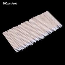 300 шт. тампоны для макияжа острые тампоны Перманентный макияж для чистки ушей ватные тампоны Новинка