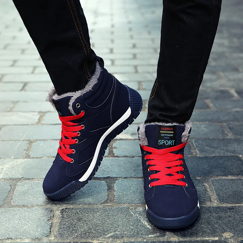 2018 Winter Sneakers Men Snow Boots Warm Plush Sneakers Brand Outdoor Sports Shoes for Male Comfortable Running Shoes for Men 2018 Winter Sneakers Men Snow Boots Warm Plush Sneakers Brand Outdoor Sports Shoes for Male Comfortable Running Shoes for Men