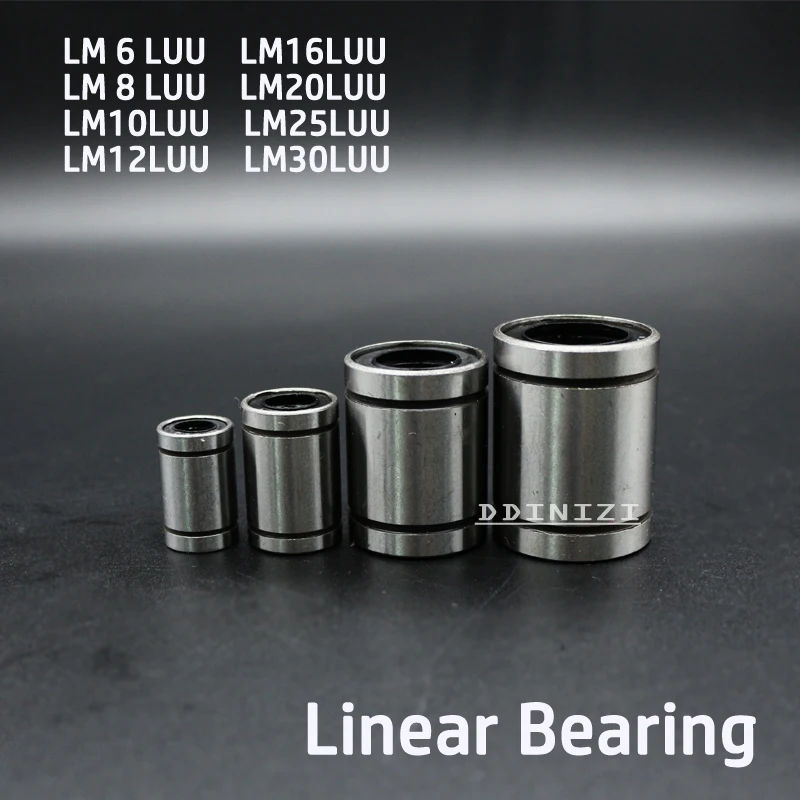1pcs lot LM8UU LM10UU LM12UU LM16UU LM20UU LM25UU LM30UU Linear Bushing 8mm CNC Linear Bearings for