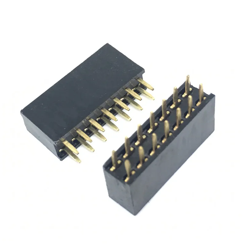 

10PCS 2X7 Pin 14P 2.54mm Double Row Female Straight Header Pitch Socket Strip