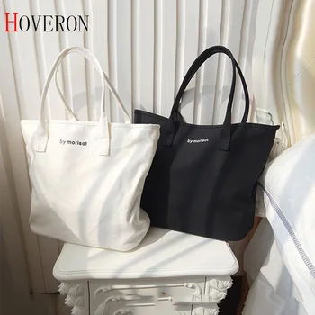 

2019 Fashion Casual Canvas Bag Ladies Handbag Bags Shoulder Shopping Bag Large Capacity Women Shopping Pocket Letter Tote Bags