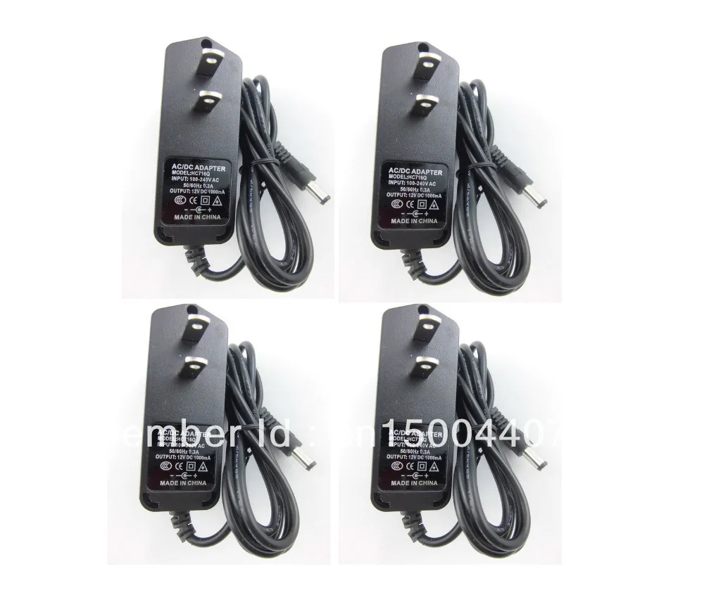 

4PCS 12V DC 1A (1000ma) Power Supply Adapter for CCTV Cameras / LED System