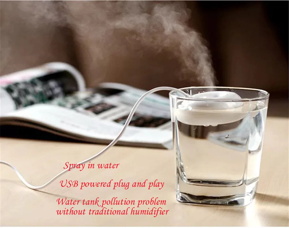 

USB Office Desktop Mini Humidifier Portable Humidifier Donut Humidifier sprayer floating Portable Creative Air Purifier