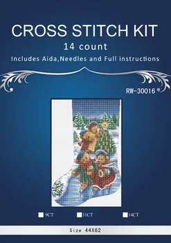 

Top Quality Beautiful Lovely Counted Cross Stitch Kit Christmas Stocking Nicholas Santa Fa8ther Gift dim 0752