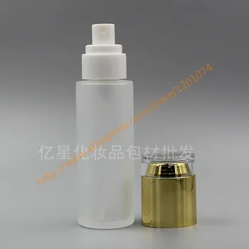 

60ml/80ml clear frosted Bottle With shiny gold acrylic sprayer.mist bottle.travel refillable perfume bottle,cosmetic bottle