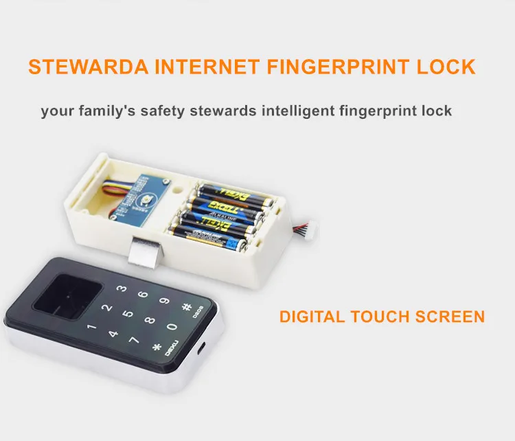 Biometric Fingerprint Electric Keyless Keypad Cabinet Lock-7