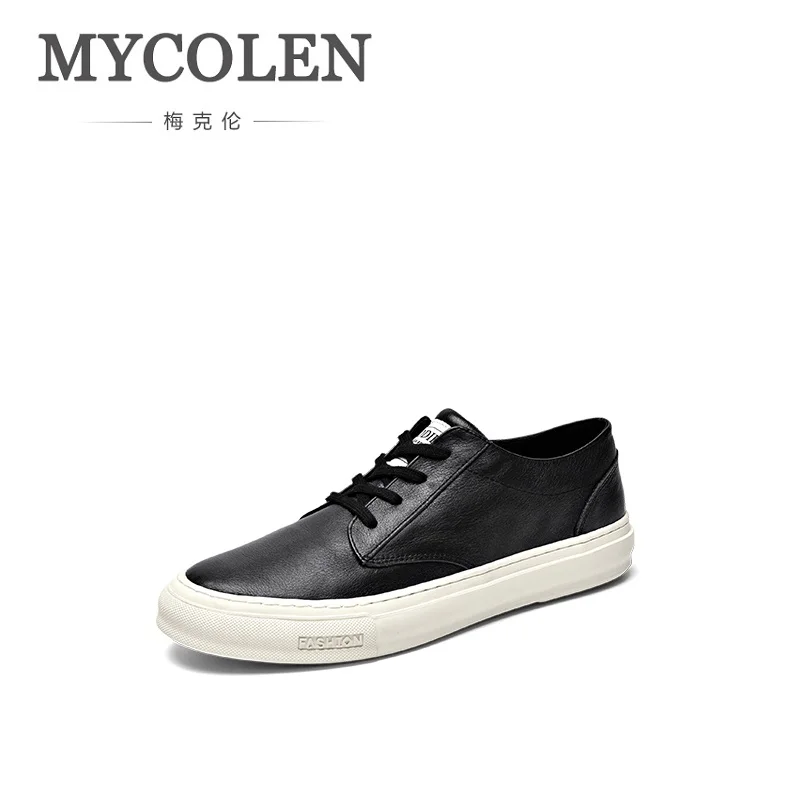 

MYCOLEN 2019 New Brand Genuine Leather Casual Men Shoes British Loafers Mens Masculino Comfort Driving Shoes Men's Flats Shoes
