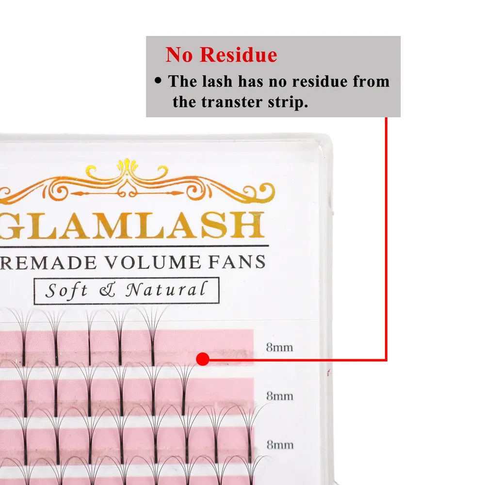 Cases por Atacado Extensões de Cílios Fãs de Volume Glamlash Longa Haste Lash Premade Russo Vison Cílios Maquiagem 10 2d-6d 10 Cílios postiços
