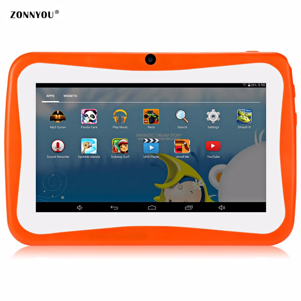 7 inch Kids Tablet PC Quad Core 512MB+8GB Android4.4 Wi-Fi Tablet Baby Games Designed for Children with Gift Box