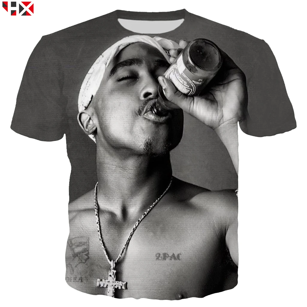 Cool 2pac Tupac Shakur 3d T Shirt Hip Hop Rapper Women Men New Tee Short Sleeve - 2pac shirt roblox