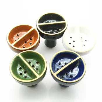 

1Pc Ceramic Shisha Hookah Bowl Head Charcoal Holder Heat Keeper Nargile Chicha Hookah Accessories Water Pipe Bowl Christmas Gift
