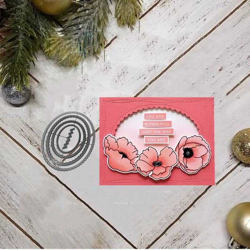 

Metal Cutting Dies ME Oval Frames For DIY Scrapbooking Crafts Embossing Paper Cards Making New Arrival DIY Cut Dies for 2019