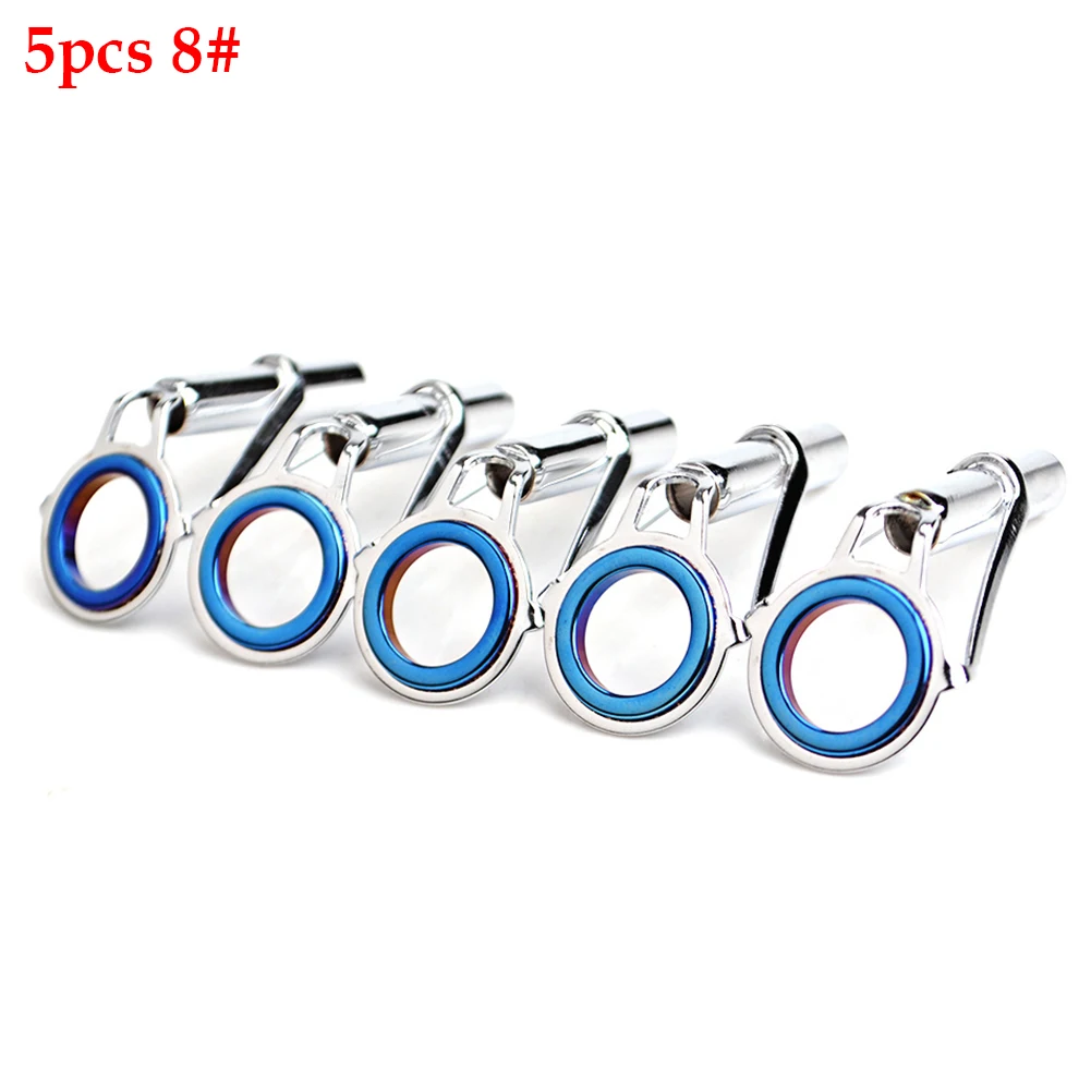 

5Pcs/pack Tip Tackle Top Repair Kit Wear Resistant Durable Circle Parts Guide Ring Fishing Rod Eye DIY Stainless Steel