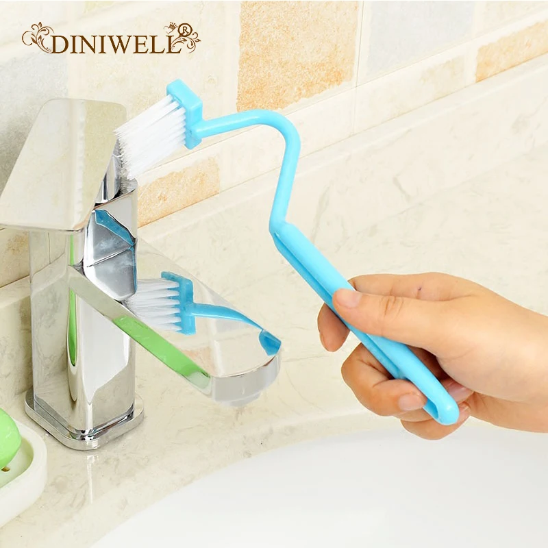 Portable S Shaped Toilet Cleaning Brush Bent Bowl Handle Toilet Cleaner