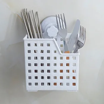 

Kitchen suction cup chopsticks tube without trace wall hanging plastic chopsticks drain cage chopsticks box wx9261116