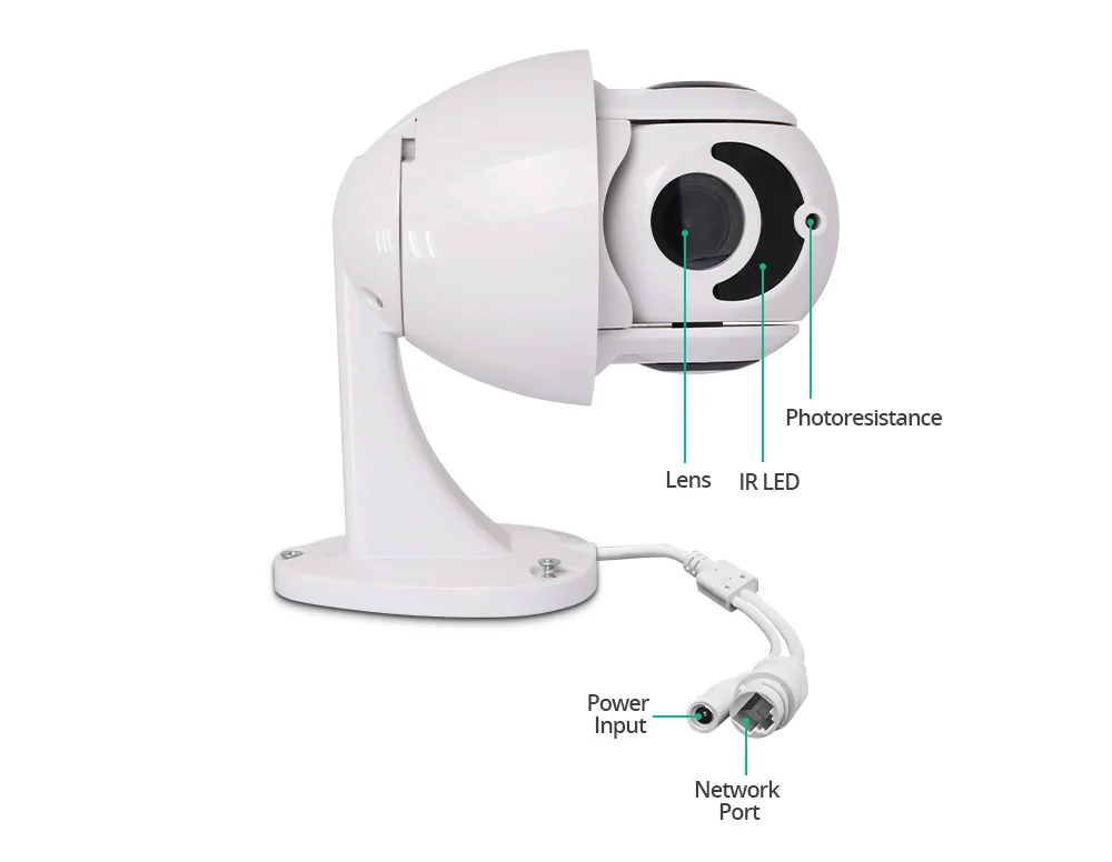 Weтранс PTZ IP камера наружная POE Onvif 1080P HD 4X Zoom 2," мини PTZ купольная камера CCTV для домашней безопасности Видео камера наблюдения