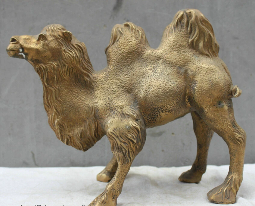 

Chinese China Folk Culture Pure Handmade Old Bronze Brass Statue Camel Sculpture