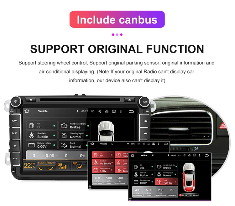 Perfect Isudar Two Din Car Multimedia Player Android 9 Auto Radio For Skoda/Seat/Volkswagen/VW/Passat b7/POLO/GOLF 5 6 DVD GPS 4 Cores 27