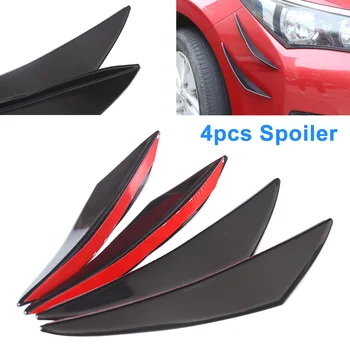

New 4Pcs Universal Car Trim Front Bumper Splitters Body Spoiler Protectors