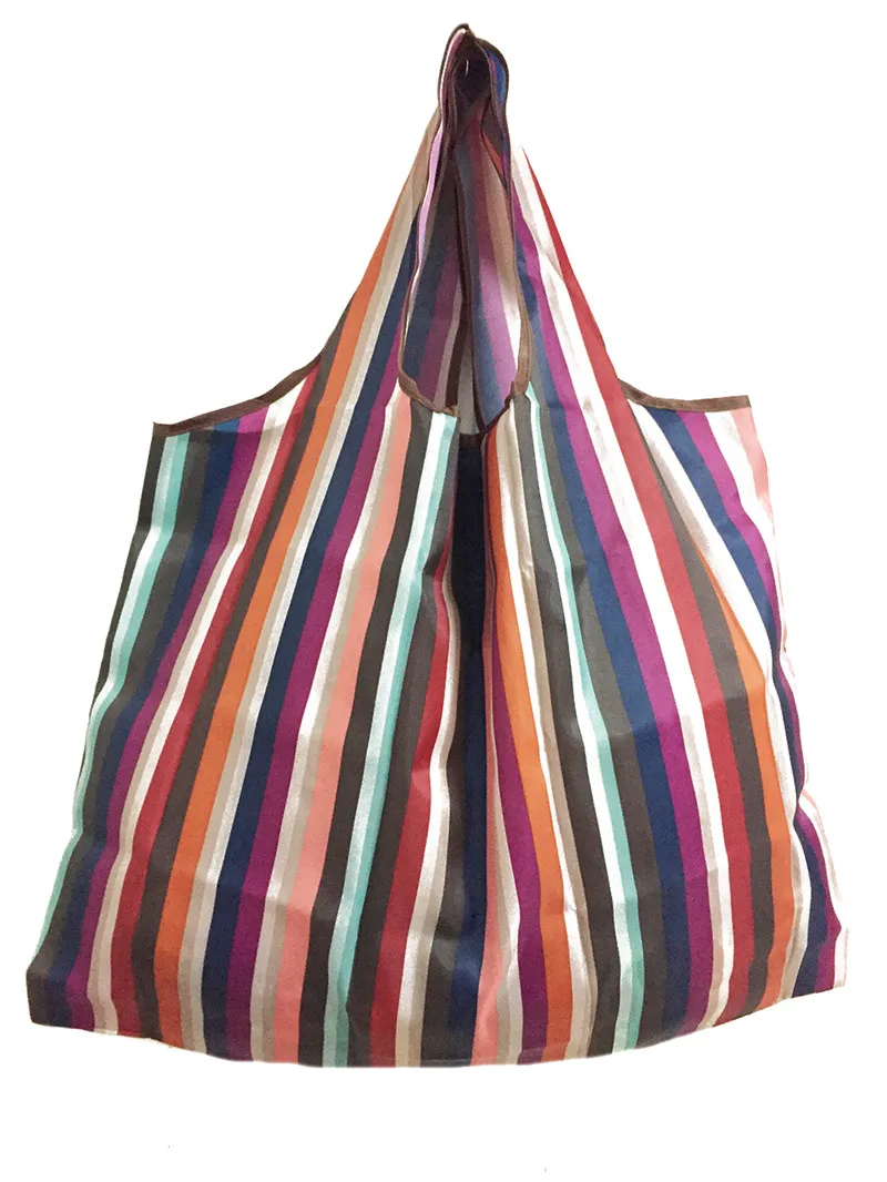 Новая женская складная сумка для покупок, эко многоразовая сумка для покупок с короткими ручками, мультяшная Цветочная фруктовая овощная продуктовая сумка FS11 - Цвет: J
